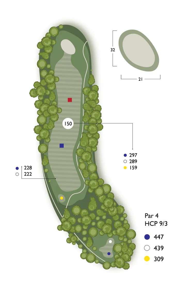 Overhead guide for hole 2, Tam O’Shanter